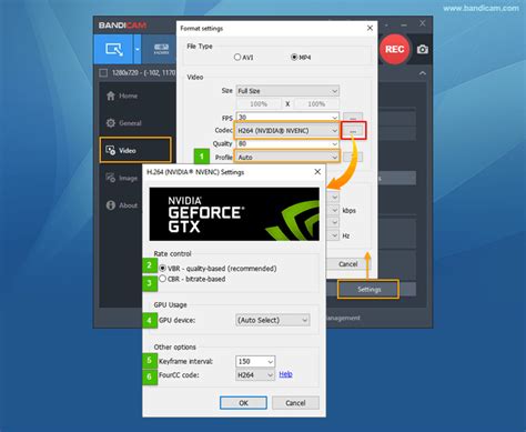 nvidia nvenc recording format